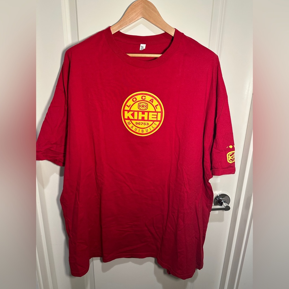 MAUI BUILT - Red Graphic Tshirt, Men’s 3XL